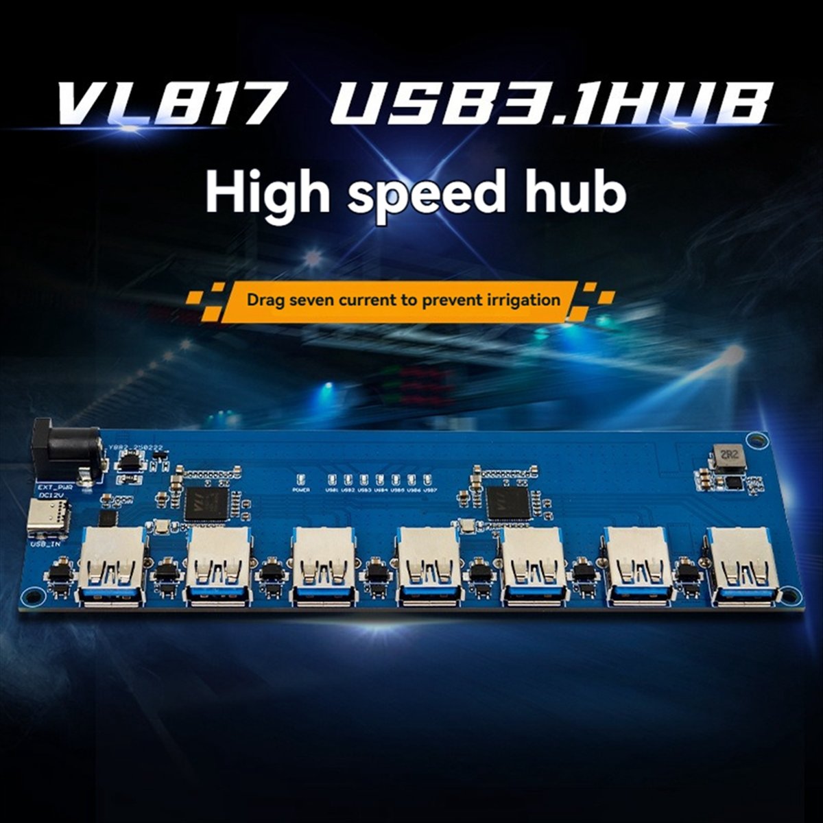 Usb Hub 7 Port - AAAE VL817 Modul HUB USB3.1 Kecepatan