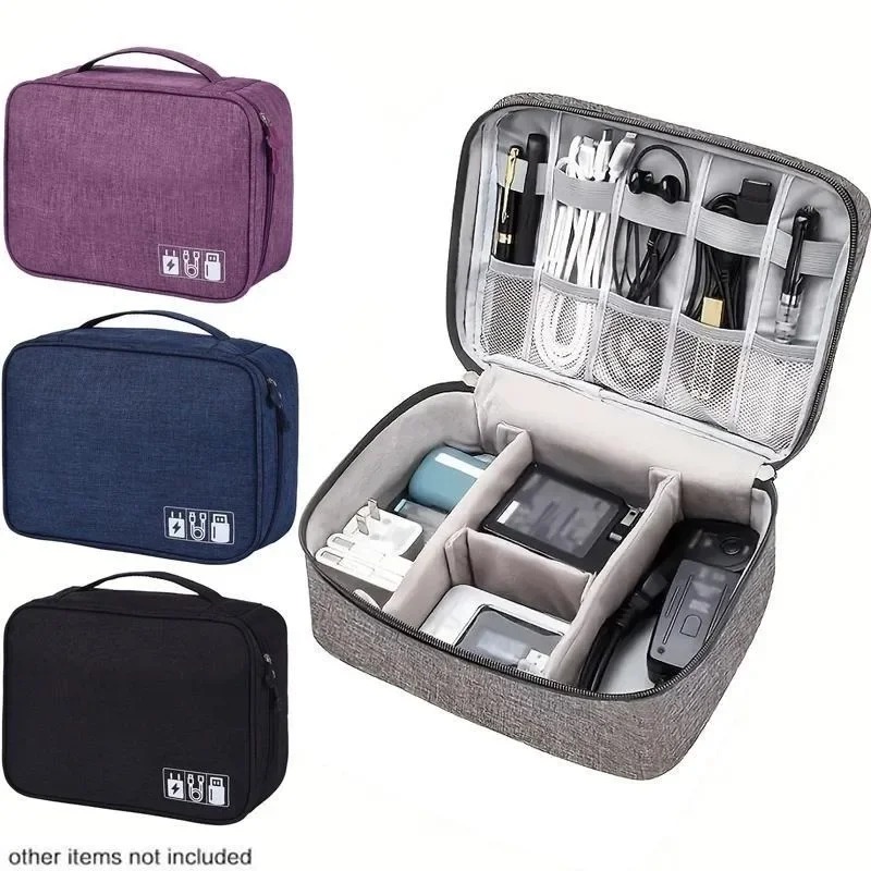 Tech Accessories Travel Case - Tas Organizer Elektronik untuk Perjalanan, Tahan