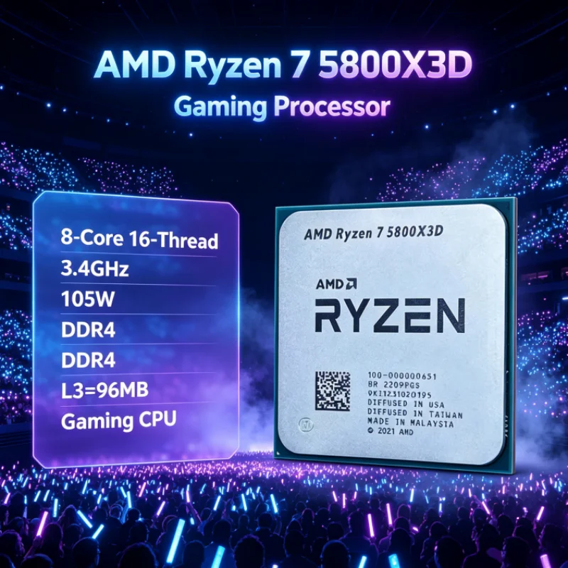 Amd Cpu Ryzen 7 - Prosesor Gaming AMD R7 5800X3D 96
