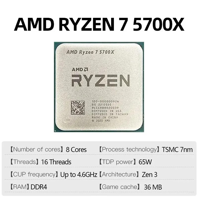 AMD Ryzen 7 5700X CPU Desktop  - Amd Cpu Ryzen 7 ulasan dan harga