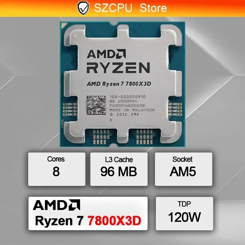 CPU AMD R7 7800X3D 8-Core 16-T - Amd Cpu Ryzen 7 ulasan dan harga