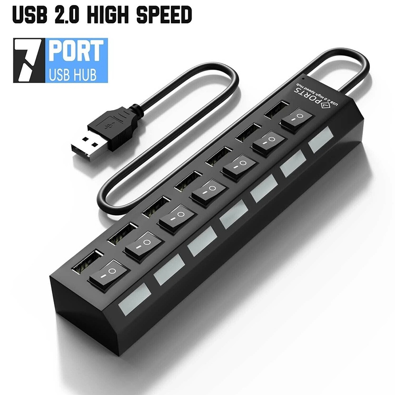 7 in 1 USB 3.0 Hub Multi USB S - Usb Hub 7 Port ulasan dan harga