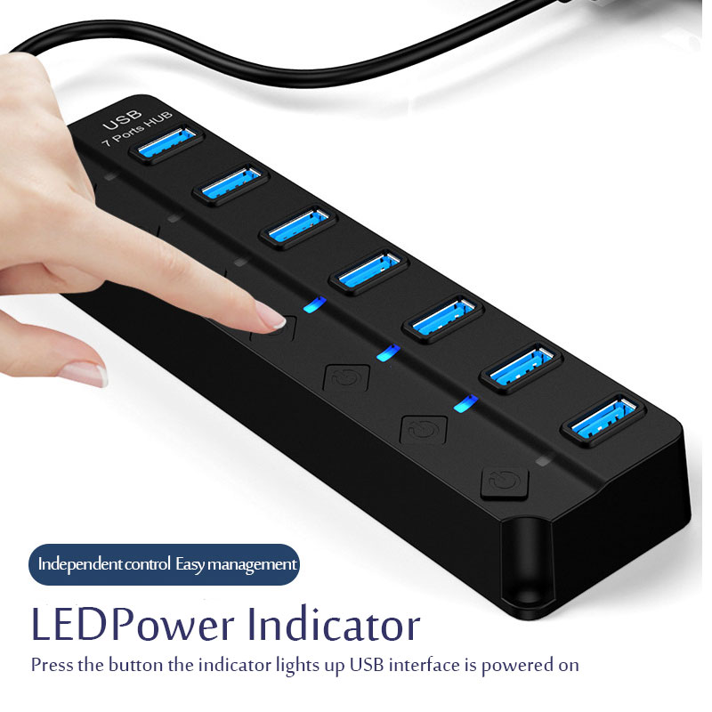 Hub USB USB 3.0 Adaptor Daya M - Usb Hub 7 Port ulasan dan harga