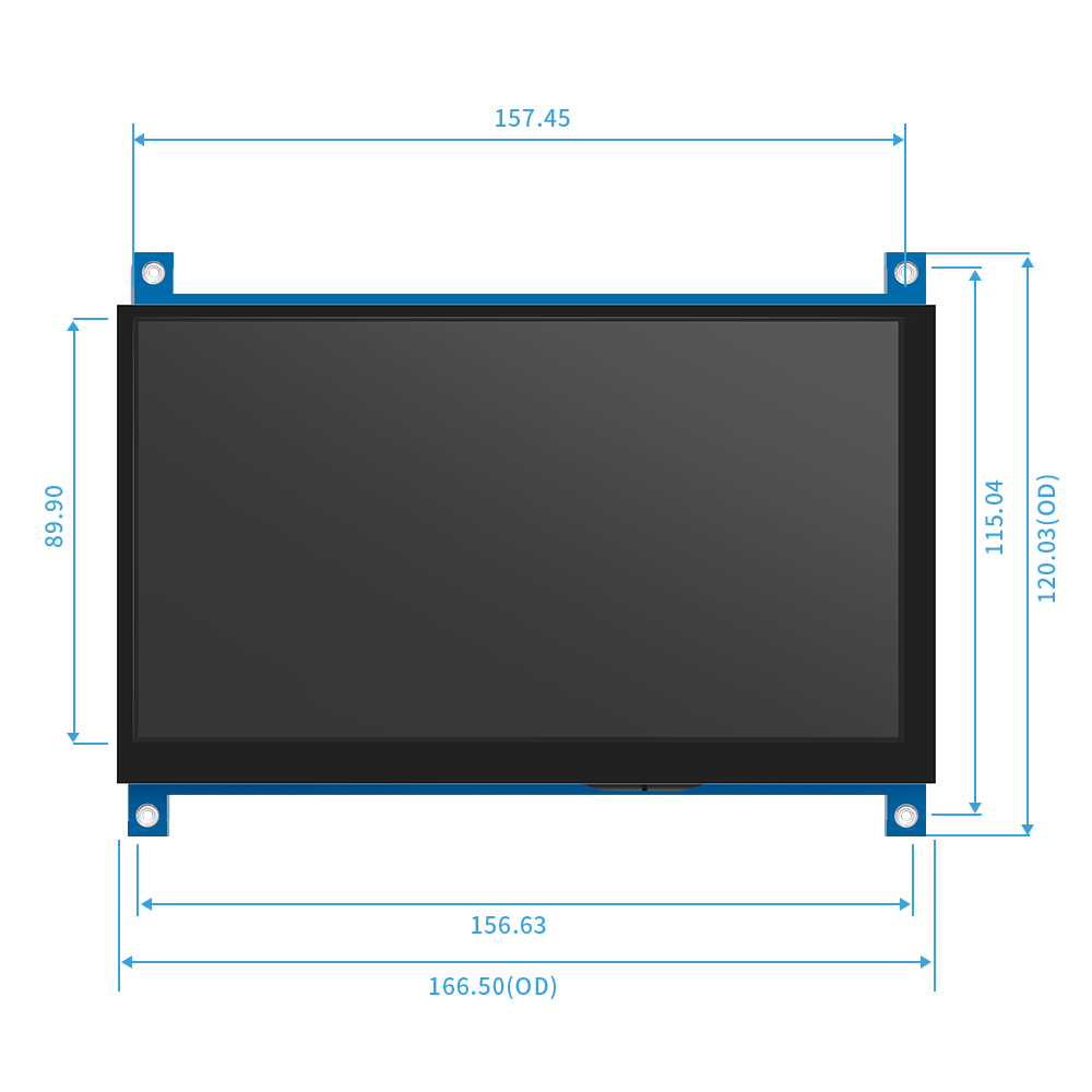 Monitor Layar Sentuh Raspberry - Usb Hub 7 Port ulasan dan harga
