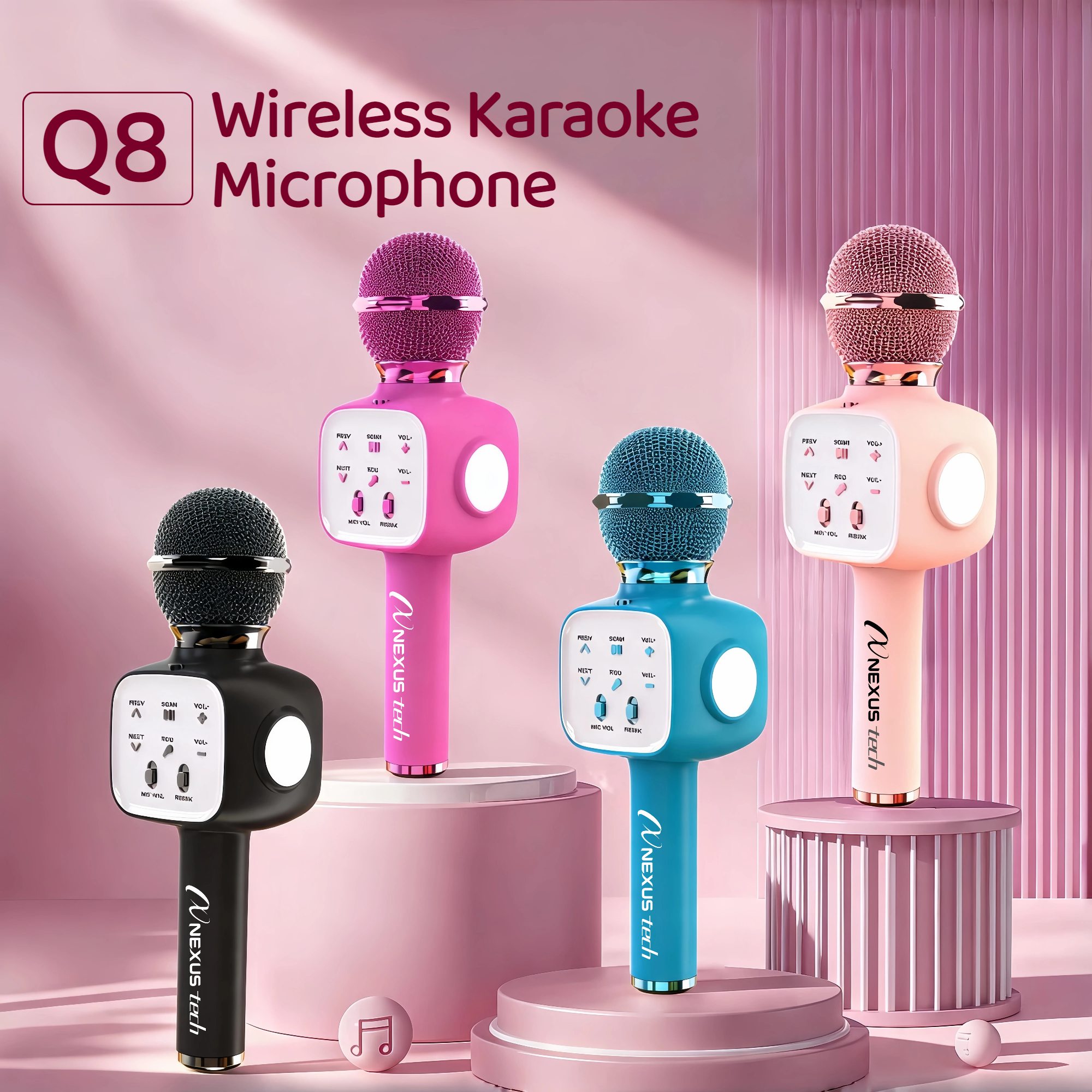 Mikrofon Karaoke Bluetooth 5.2 - Power Bank Wireless ulasan dan harga