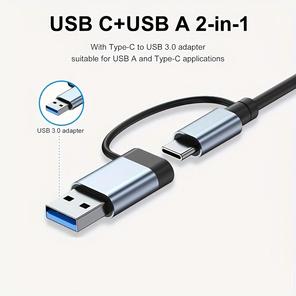 2 In 1 USB3.0 Hub 7 Port Tipe  - Usb Hub 7 Port ulasan dan harga