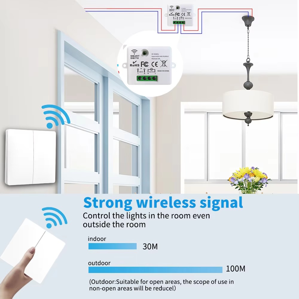 Sakelar Lampu Nirkabel RF433 B - Power Bank Wireless ulasan dan harga